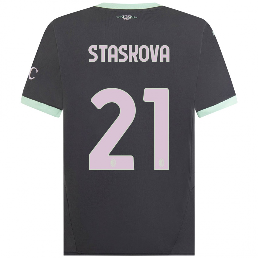 Kinder Andrea Stašková #21 Grau Ausweichtrikot Trikot 2024/25 T-Shirt