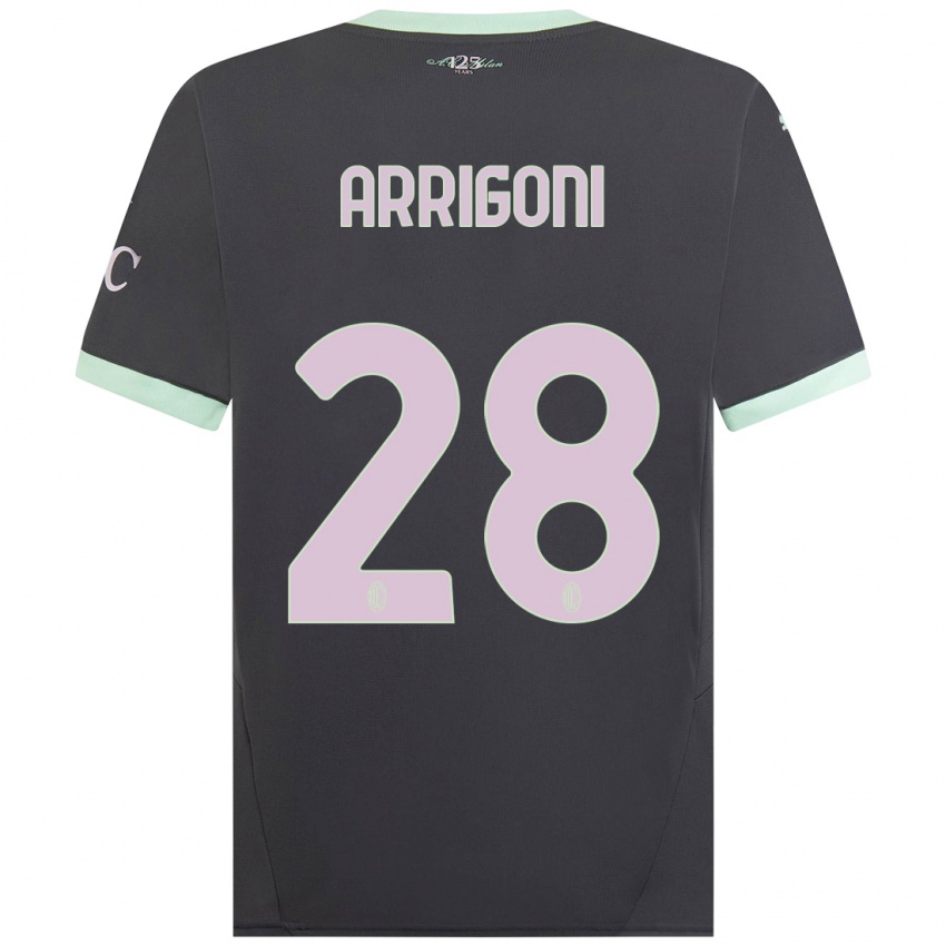 Kinder Giorgia Arrigoni #28 Grau Ausweichtrikot Trikot 2024/25 T-Shirt