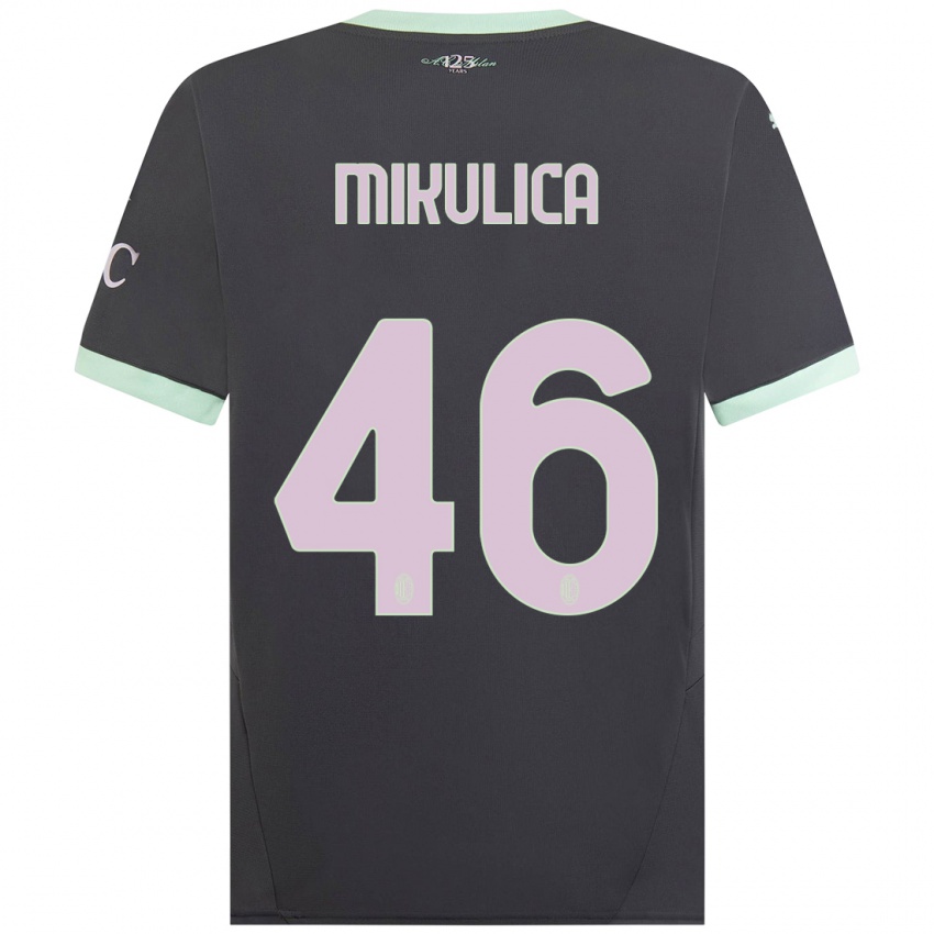 Kinder Petra Mikulica #46 Grau Ausweichtrikot Trikot 2024/25 T-Shirt