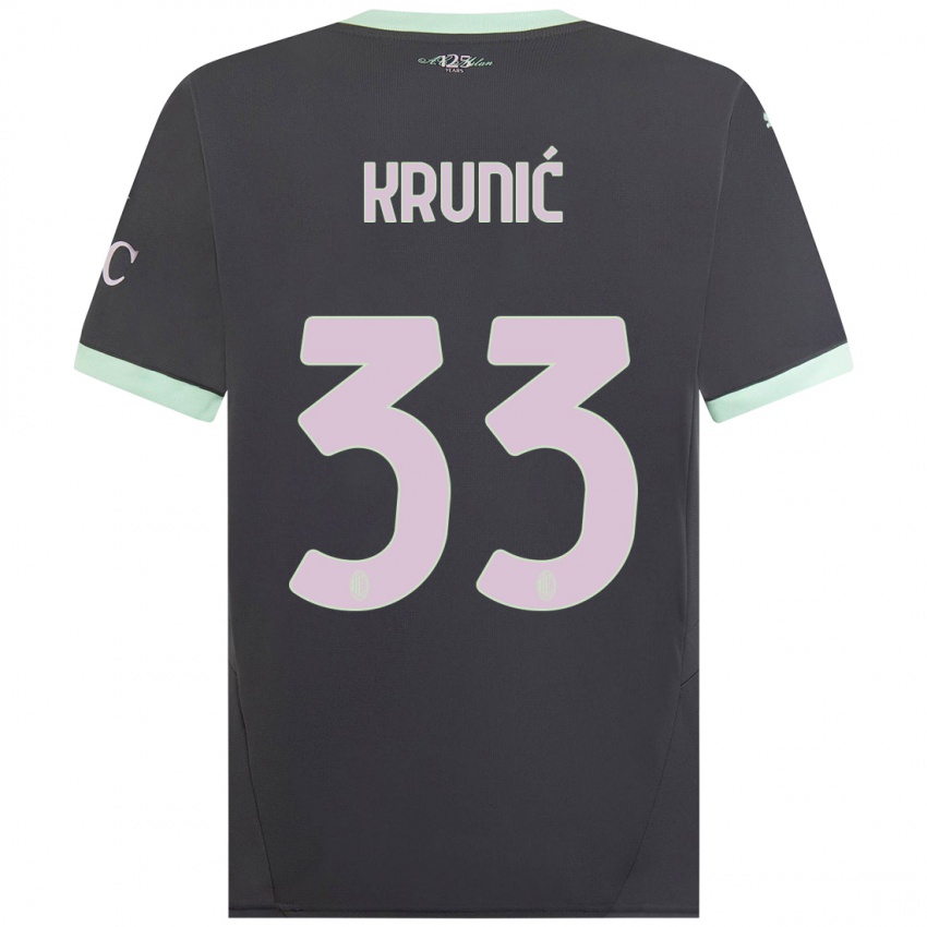 Kinder Rade Krunic #33 Grau Ausweichtrikot Trikot 2024/25 T-Shirt