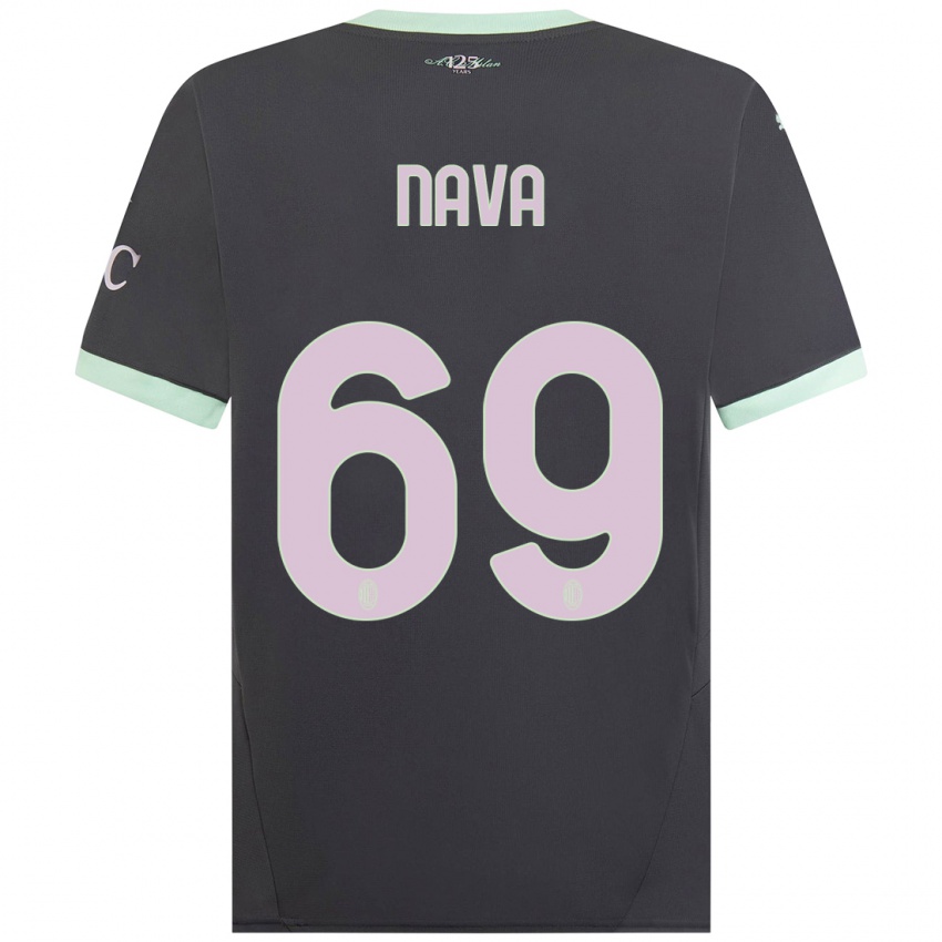 Kinder Lapo Nava #69 Grau Ausweichtrikot Trikot 2024/25 T-Shirt