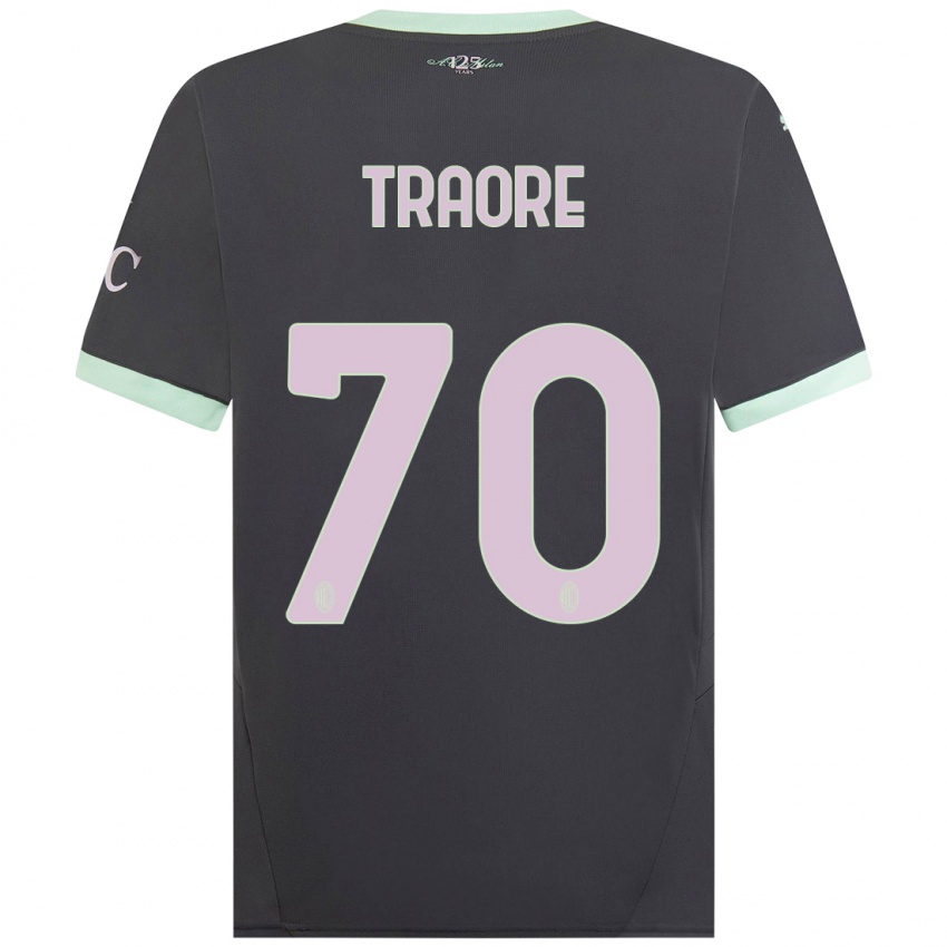 Kinder Chaka Traore #70 Grau Ausweichtrikot Trikot 2024/25 T-Shirt