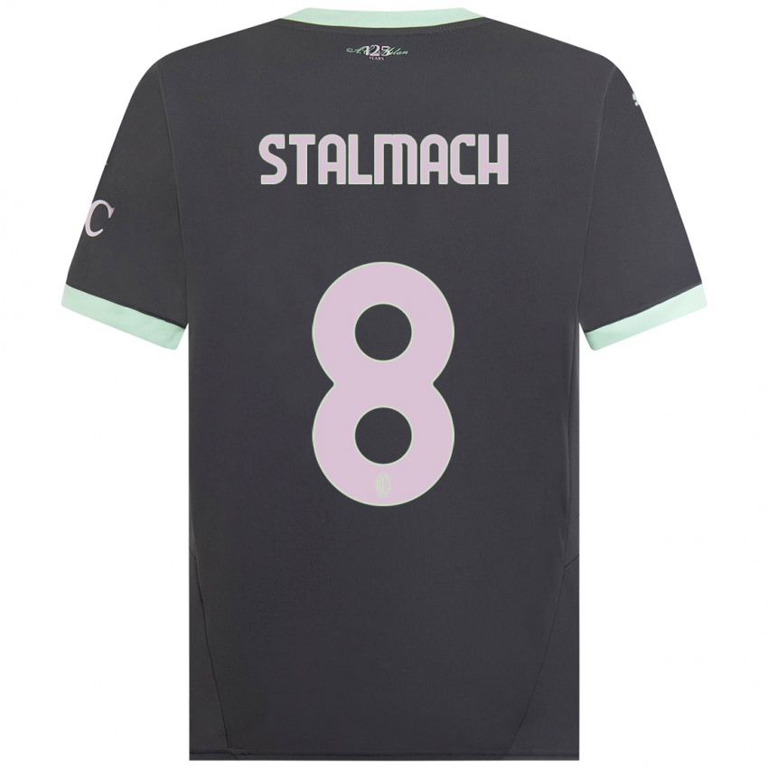 Kinder Dariusz Stalmach #8 Grau Ausweichtrikot Trikot 2024/25 T-Shirt