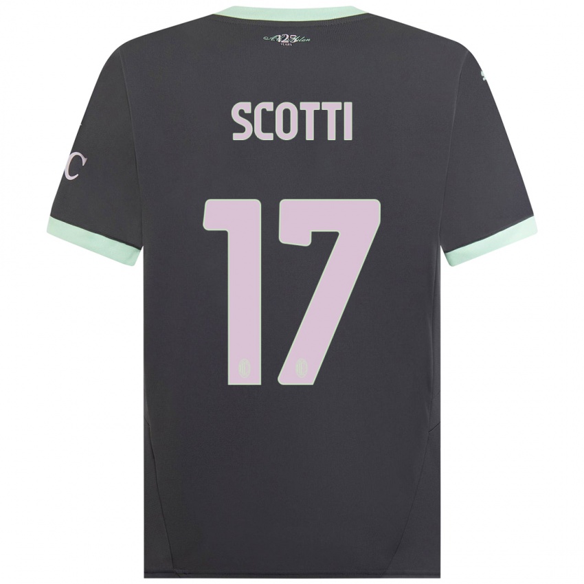 Kinder Filippo Scotti #17 Grau Ausweichtrikot Trikot 2024/25 T-Shirt