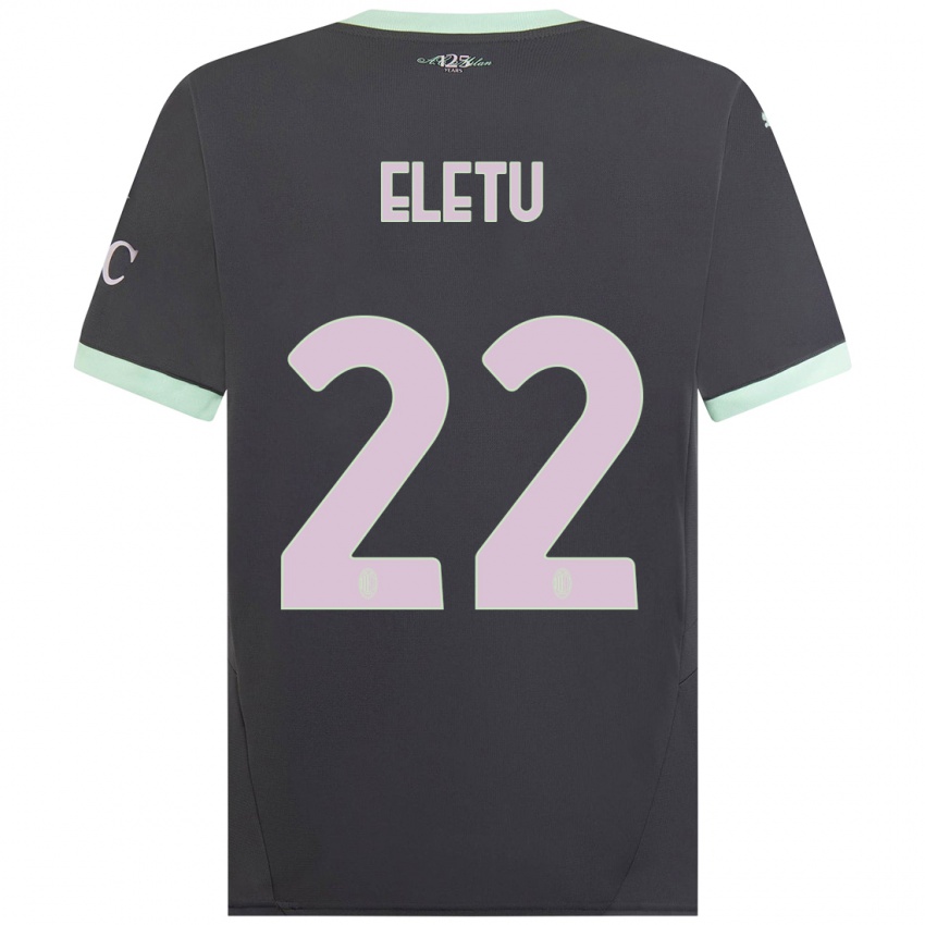 Kinder Victor Eletu #22 Grau Ausweichtrikot Trikot 2024/25 T-Shirt