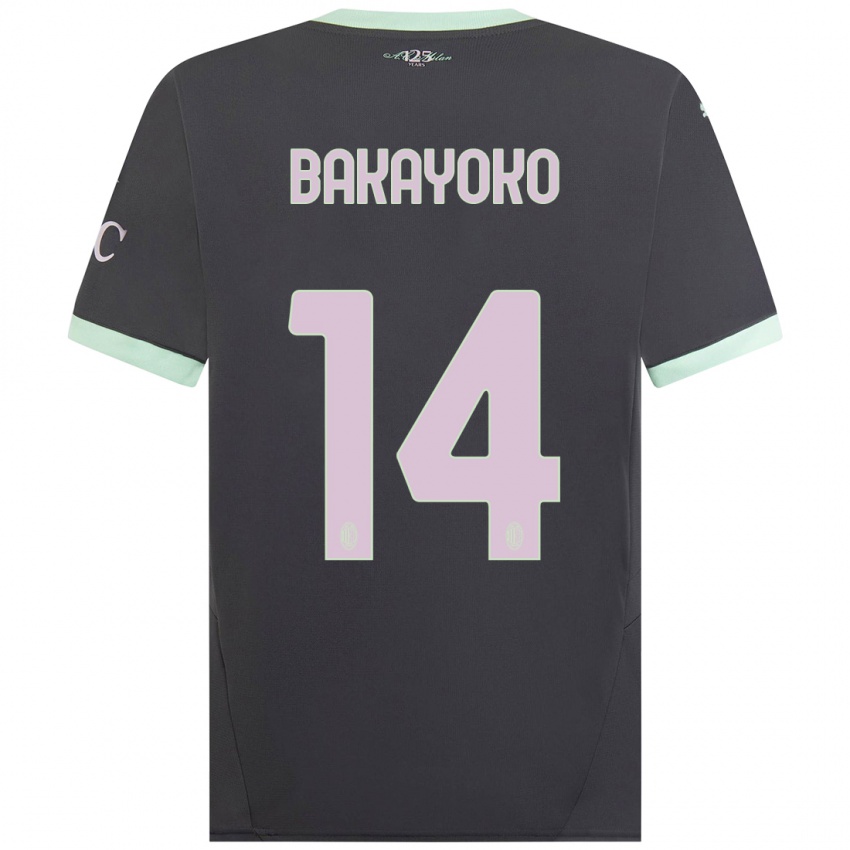 Kinder Tiemoue Bakayoko #14 Grau Ausweichtrikot Trikot 2024/25 T-Shirt