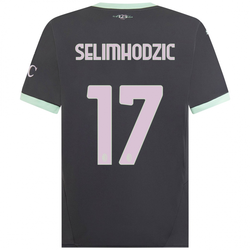 Kinder Noa Selimhodzic #17 Grau Ausweichtrikot Trikot 2024/25 T-Shirt