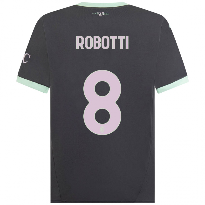 Kinder Giovanni Robotti #8 Grau Ausweichtrikot Trikot 2024/25 T-Shirt