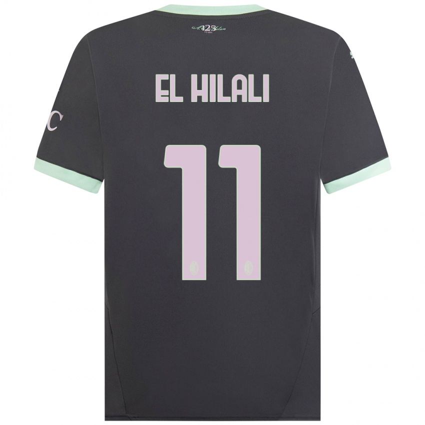 Kinder Youns El Hilali #11 Grau Ausweichtrikot Trikot 2024/25 T-Shirt