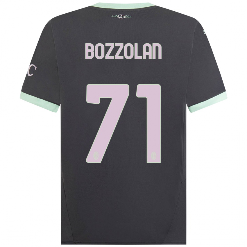 Kinder Andrea Bozzolan #71 Grau Ausweichtrikot Trikot 2024/25 T-Shirt