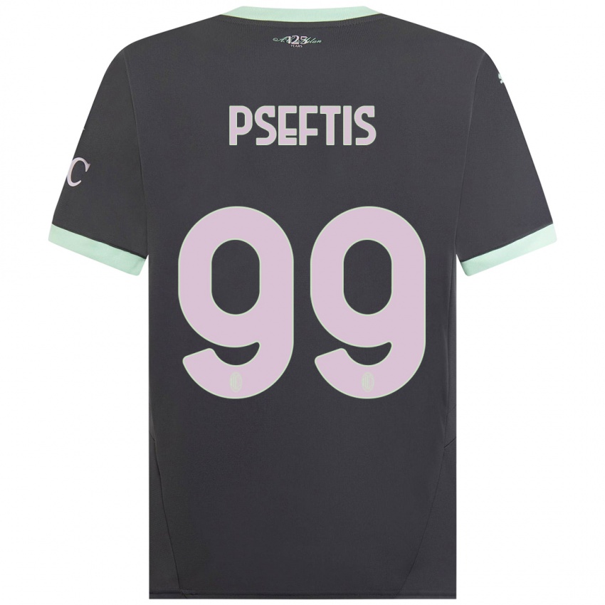 Kinder Fotios Pseftis #99 Grau Ausweichtrikot Trikot 2024/25 T-Shirt