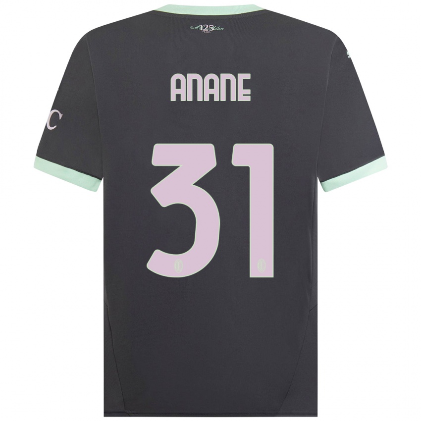 Kinder Emmanuel Anane #31 Grau Ausweichtrikot Trikot 2024/25 T-Shirt