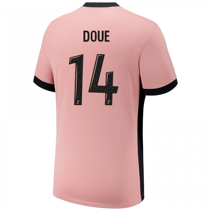 Kinder Désiré Doué #14 Rostros Ausweichtrikot Trikot 2024/25 T-Shirt