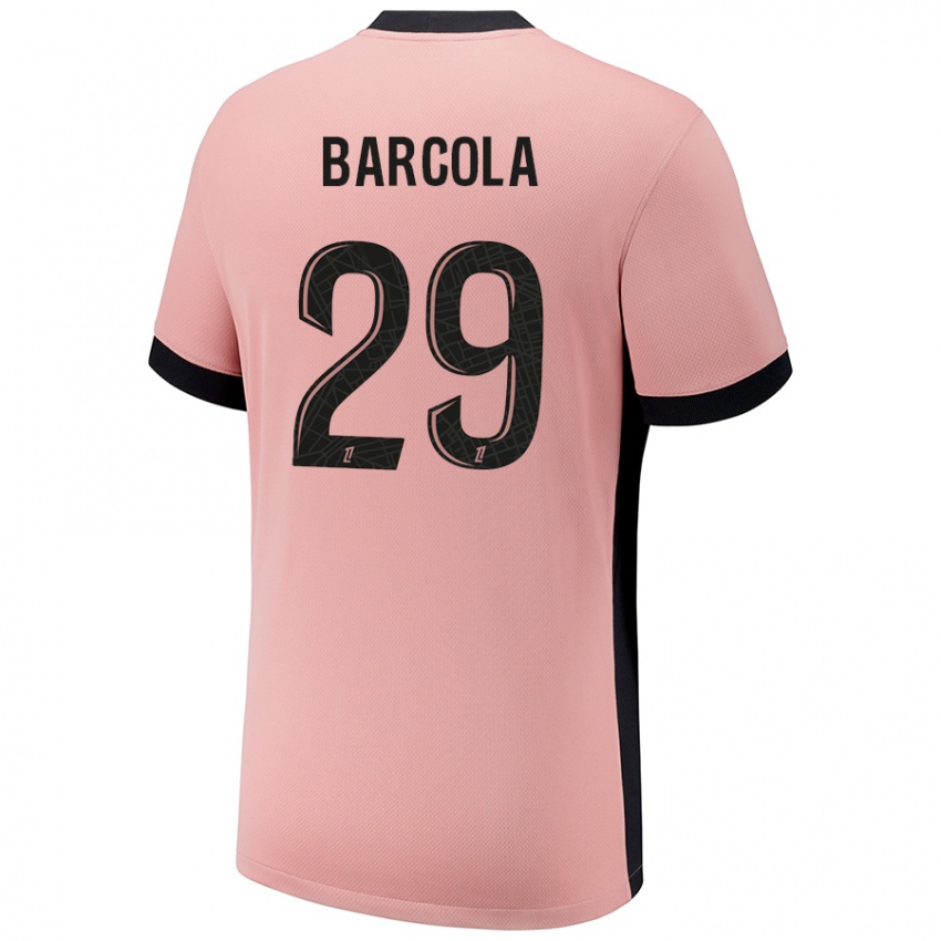 Kinder Bradley Barcola #29 Rostros Ausweichtrikot Trikot 2024/25 T-Shirt