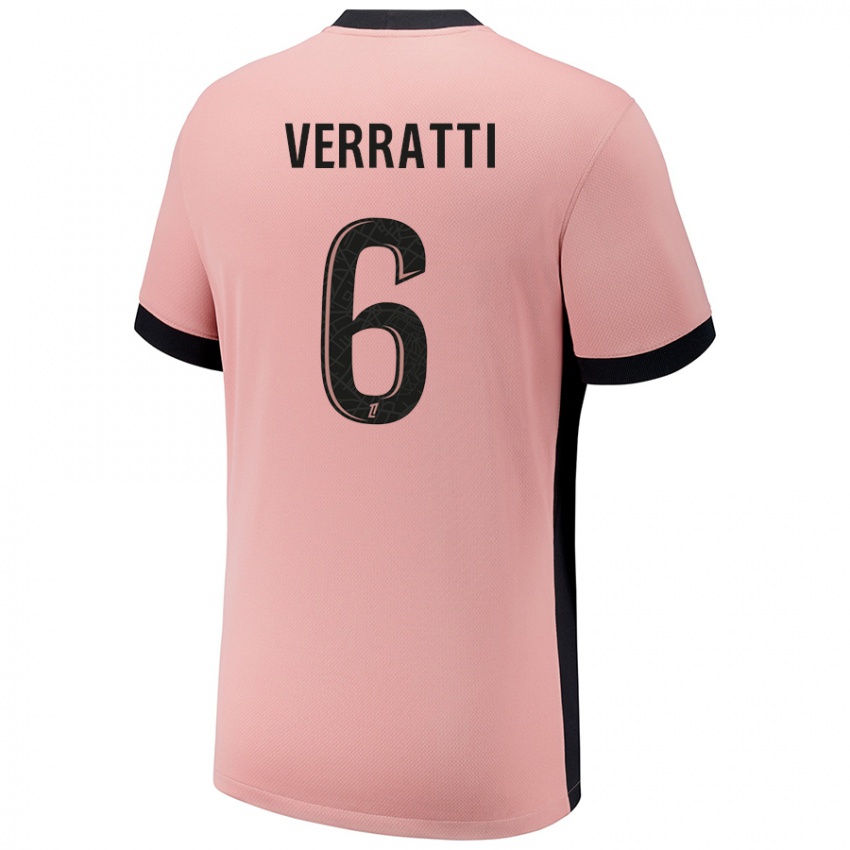 Kinder Marco Verratti #6 Rostros Ausweichtrikot Trikot 2024/25 T-Shirt