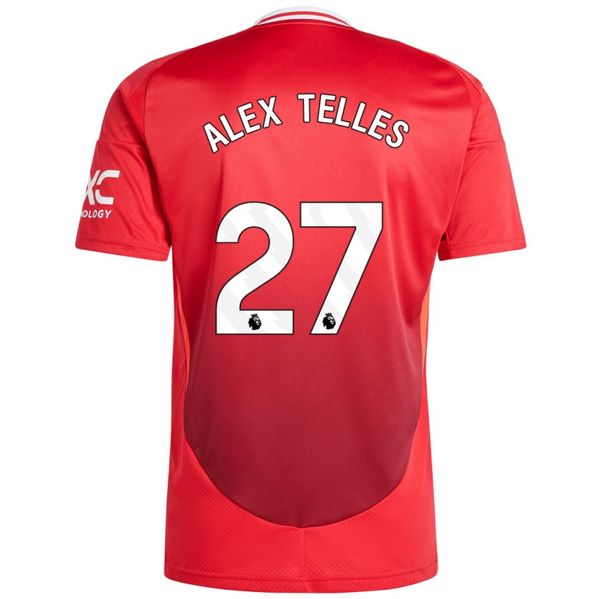 Herren Alex Nicolao Telles #27 Hellrot Heimtrikot Trikot 2024/25 T-Shirt