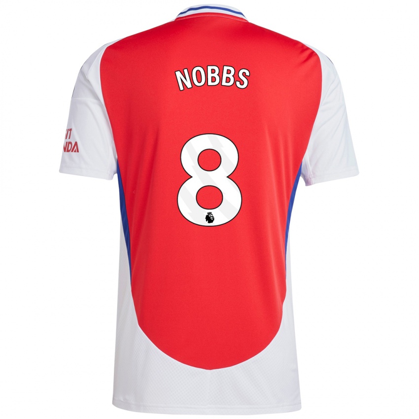 Herren Nobbs #8 Rot Weiß Heimtrikot Trikot 2024/25 T-Shirt