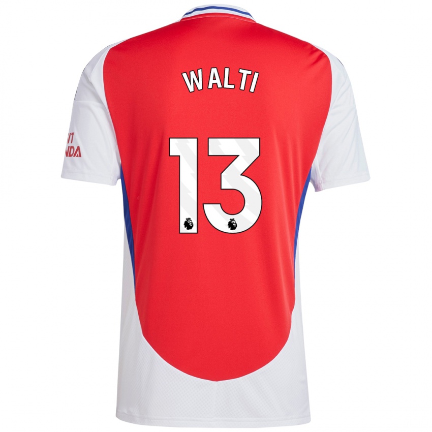 Herren Lia Walti #13 Rot Weiß Heimtrikot Trikot 2024/25 T-Shirt