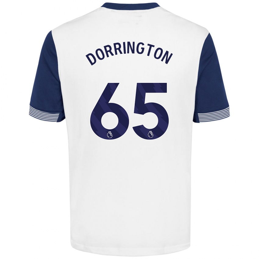 Herren Alfie Dorrington #65 Weiß Blau Heimtrikot Trikot 2024/25 T-Shirt