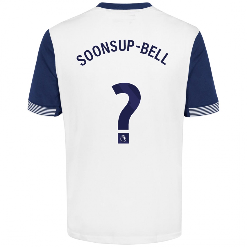 Herren Jude Soonsup-Bell #0 Weiß Blau Heimtrikot Trikot 2024/25 T-Shirt