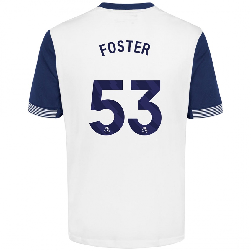 Herren Brooklyn Lyons Foster #53 Weiß Blau Heimtrikot Trikot 2024/25 T-Shirt