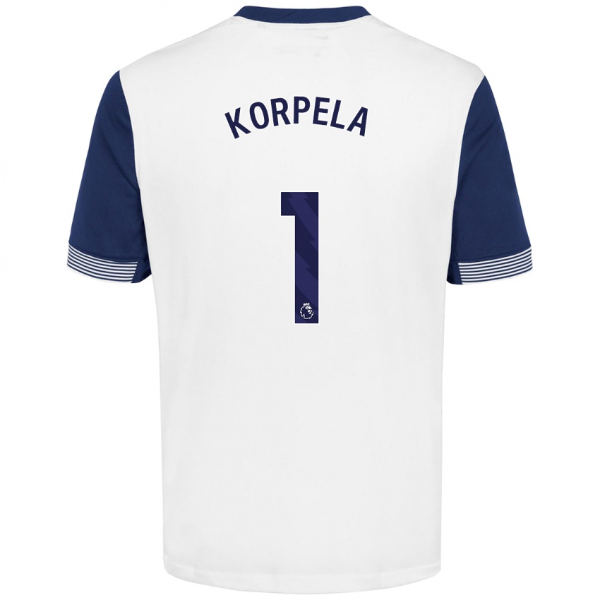 Herren Tinja-Riikka Korpela #1 Weiß Blau Heimtrikot Trikot 2024/25 T-Shirt