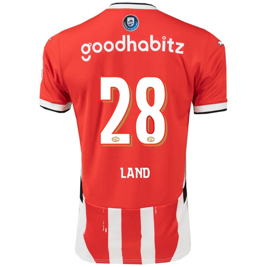 Herren Tygo Land #28 Rot Weiß Heimtrikot Trikot 2024/25 T-Shirt