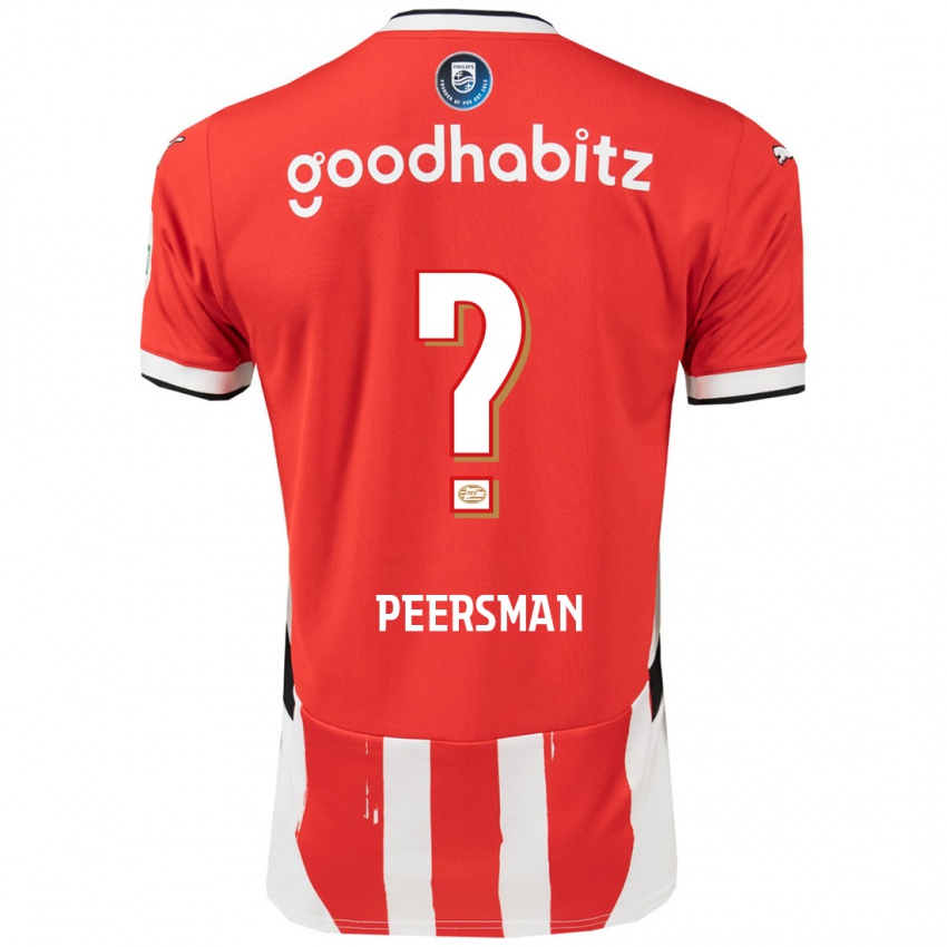 Herren Kjell Peersman #0 Rot Weiß Heimtrikot Trikot 2024/25 T-Shirt