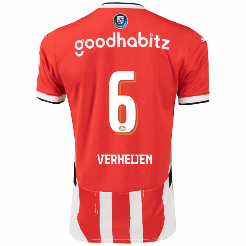 Herren Janneke Verheijen #6 Rot Weiß Heimtrikot Trikot 2024/25 T-Shirt