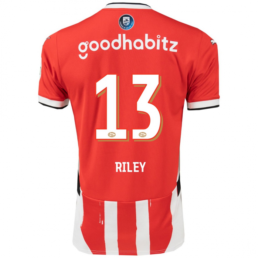 Herren Indiah-Paige Riley #13 Rot Weiß Heimtrikot Trikot 2024/25 T-Shirt