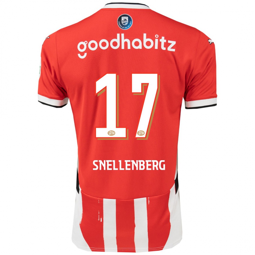 Herren Maxime Snellenberg #17 Rot Weiß Heimtrikot Trikot 2024/25 T-Shirt