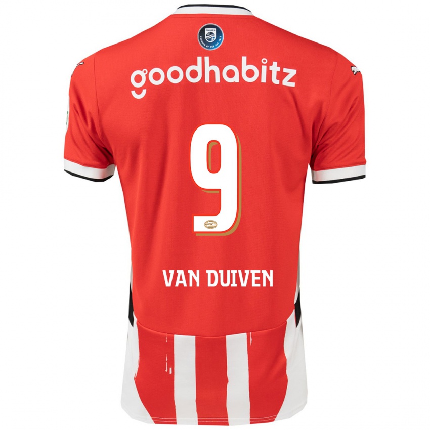 Herren Jason Van Duiven #9 Rot Weiß Heimtrikot Trikot 2024/25 T-Shirt