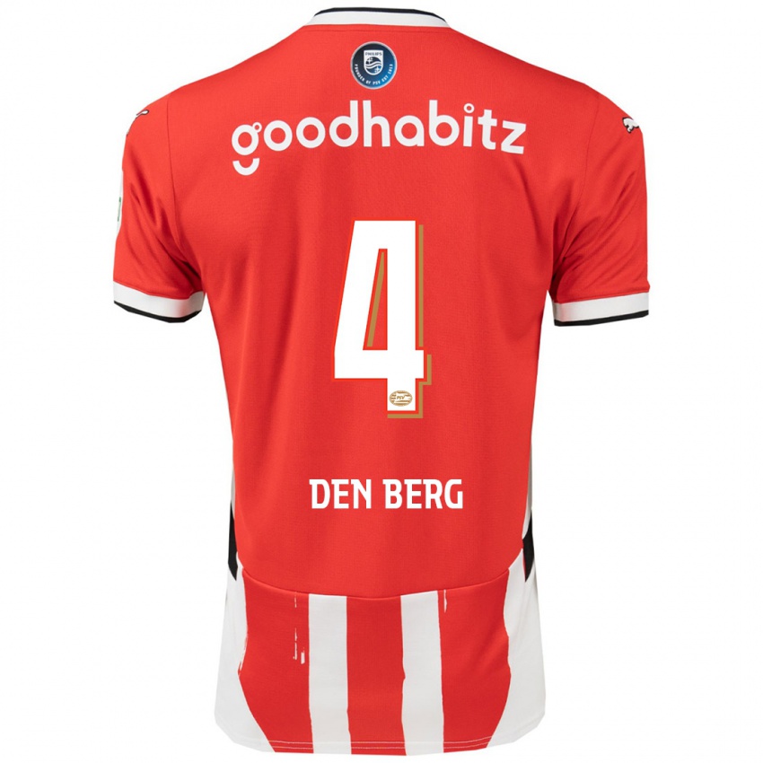 Herren Mandy Van Den Berg #4 Rot Weiß Heimtrikot Trikot 2024/25 T-Shirt