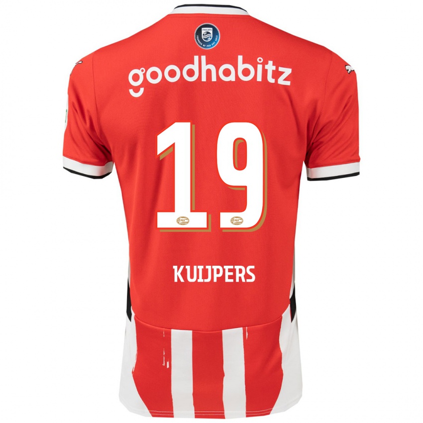 Herren Jeslynn Kuijpers #19 Rot Weiß Heimtrikot Trikot 2024/25 T-Shirt