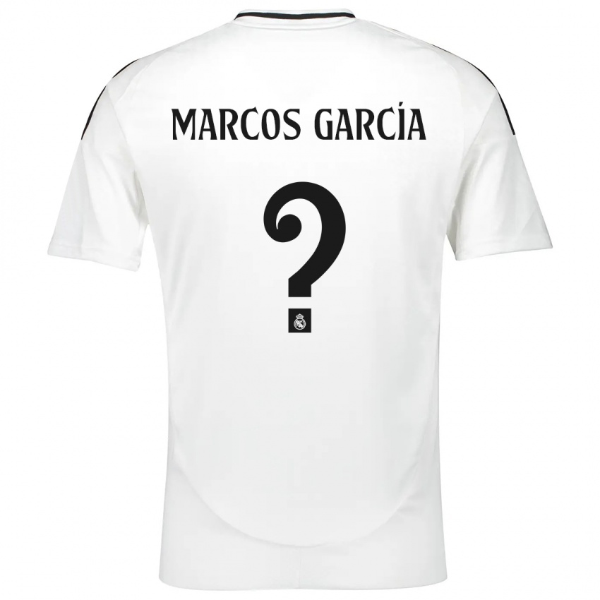 Herren Marcos García #0 Weiß Heimtrikot Trikot 2024/25 T-Shirt