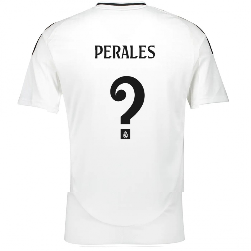 Herren Miguel Perales #0 Weiß Heimtrikot Trikot 2024/25 T-Shirt