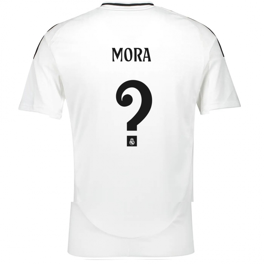 Herren Álex Mora #0 Weiß Heimtrikot Trikot 2024/25 T-Shirt