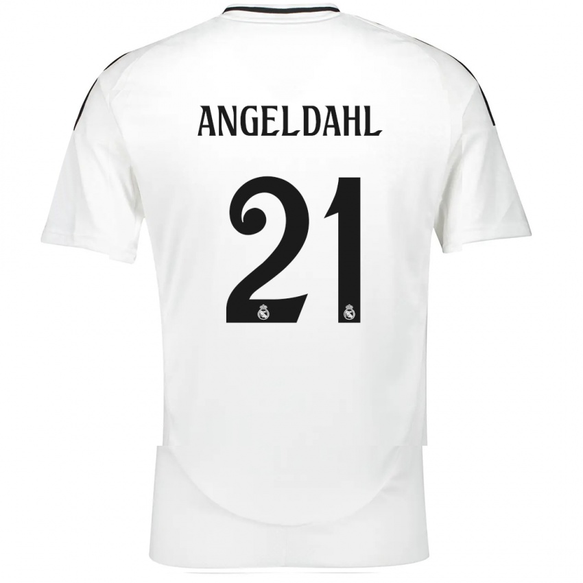 Herren Filippa Angeldahl #21 Weiß Heimtrikot Trikot 2024/25 T-Shirt