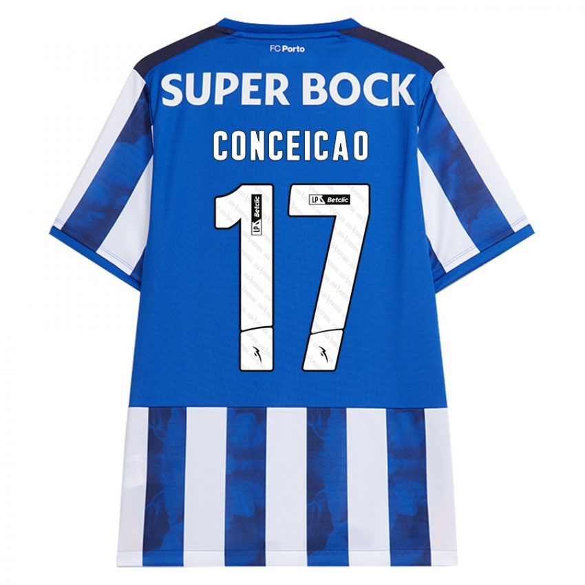 Herren Rodrigo Conceicao #17 Blau Weiß Heimtrikot Trikot 2024/25 T-Shirt