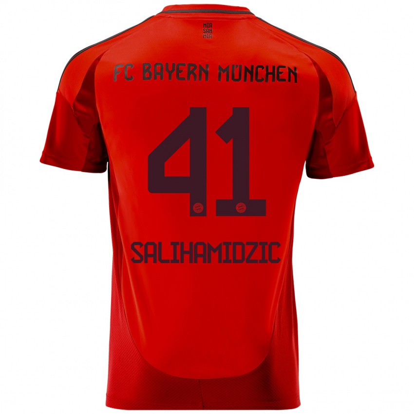 Herren Nick Salihamidzic #41 Rot Heimtrikot Trikot 2024/25 T-Shirt