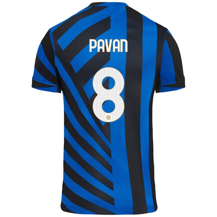 Herren Matilde Pavan #8 Blau Schwarz Heimtrikot Trikot 2024/25 T-Shirt