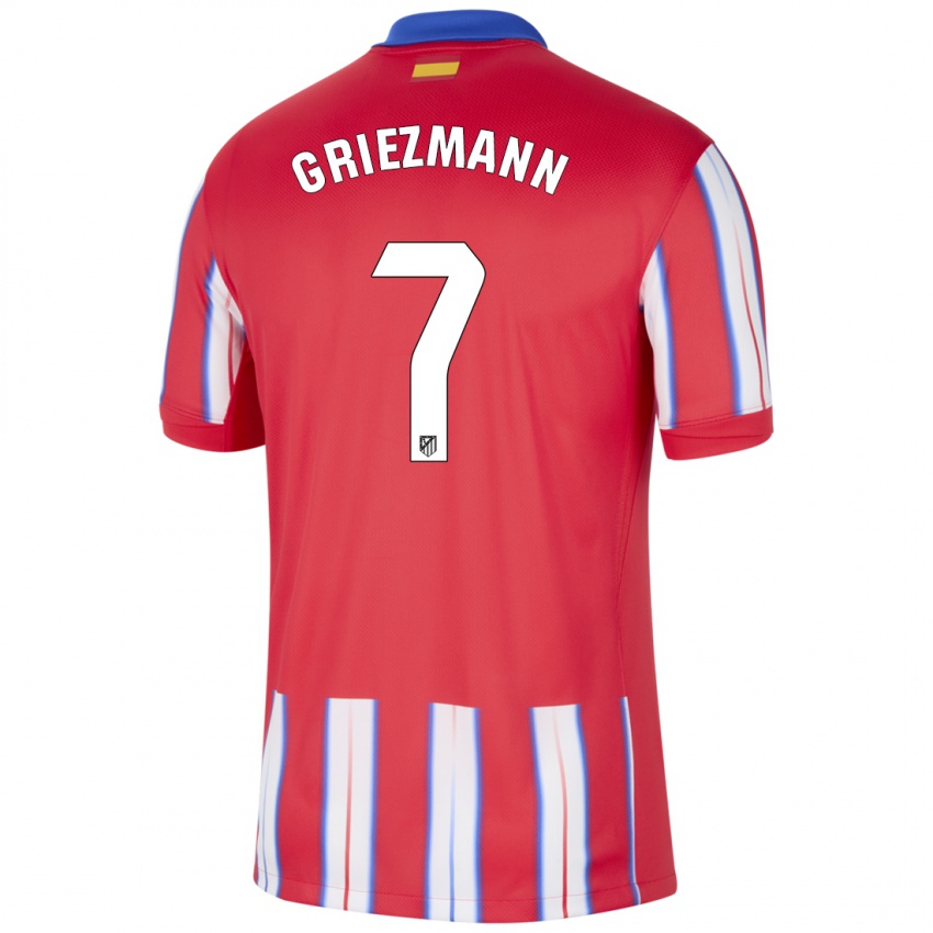 Herren Antoine Griezmann #7 Rot Weiß Blau Heimtrikot Trikot 2024/25 T-Shirt