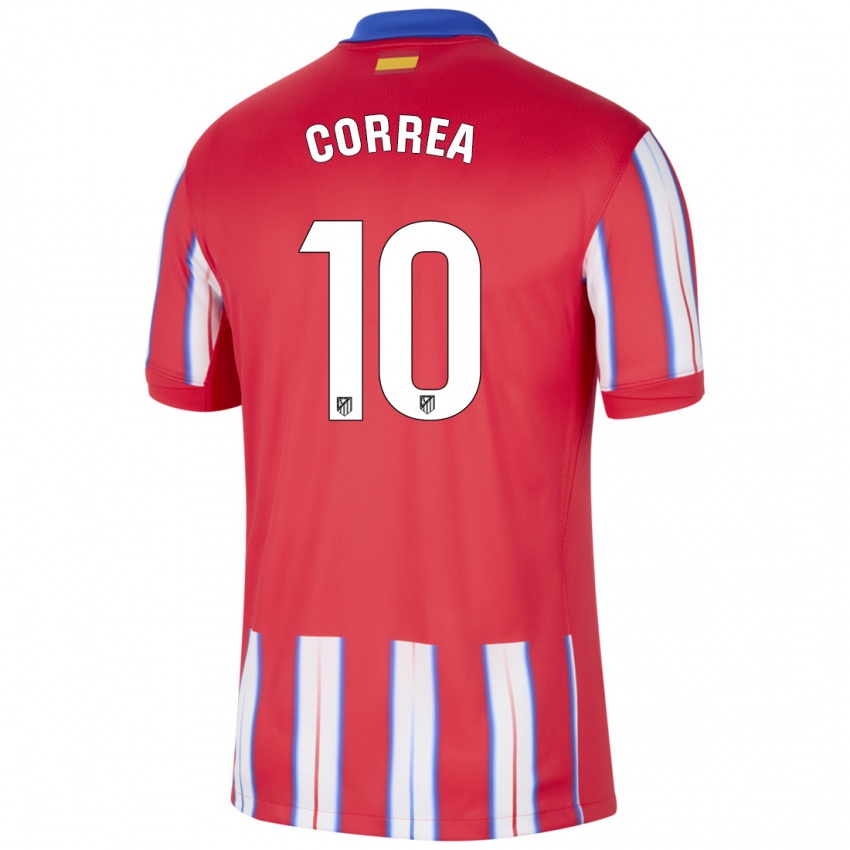 Herren Angel Correa #10 Rot Weiß Blau Heimtrikot Trikot 2024/25 T-Shirt