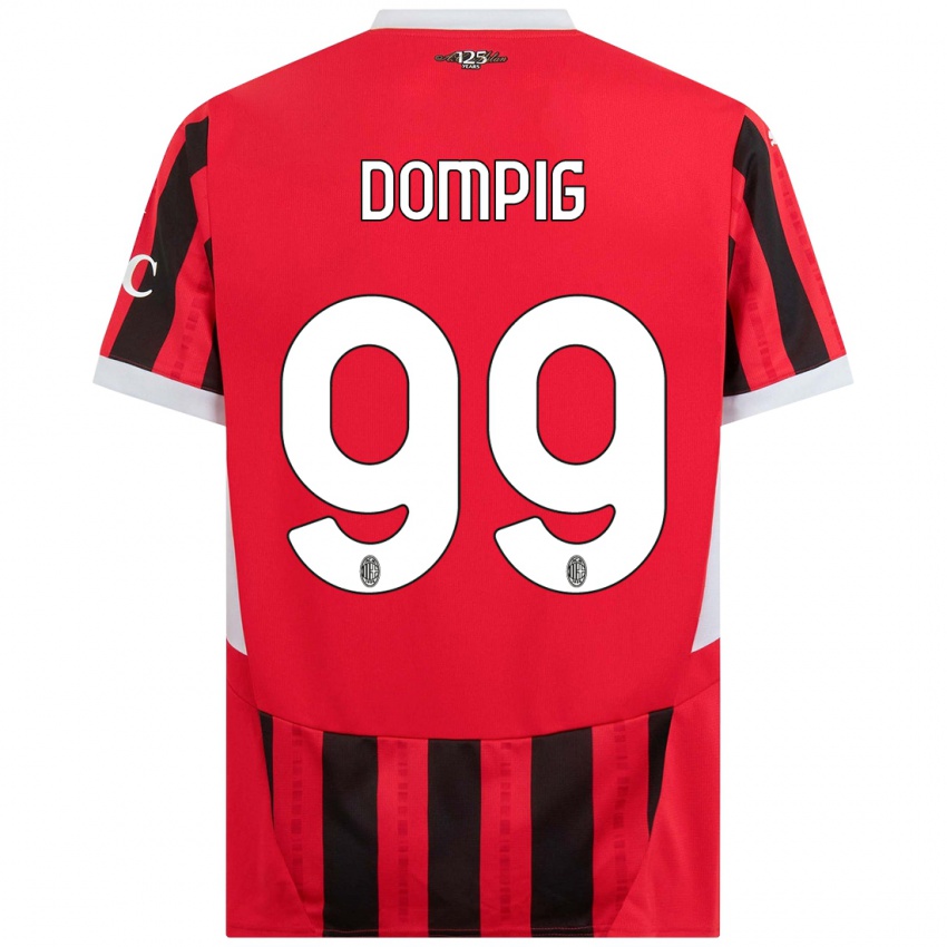 Herren Chanté Dompig #99 Rot Schwarz Heimtrikot Trikot 2024/25 T-Shirt