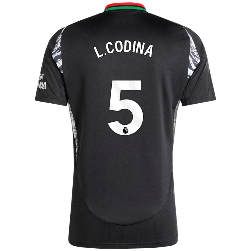 Herren Laia Codina #5 Schwarz Auswärtstrikot Trikot 2024/25 T-Shirt