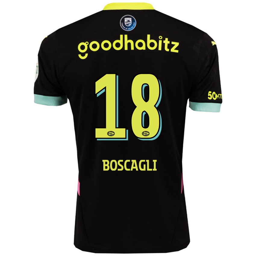 Herren Olivier Boscagli #18 Schwarz Gelb Auswärtstrikot Trikot 2024/25 T-Shirt