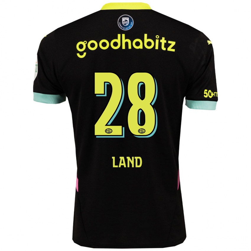 Herren Tygo Land #28 Schwarz Gelb Auswärtstrikot Trikot 2024/25 T-Shirt