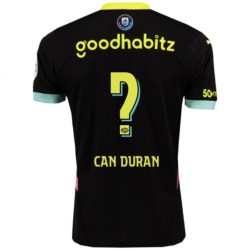 Herren Emre Can Duran #0 Schwarz Gelb Auswärtstrikot Trikot 2024/25 T-Shirt