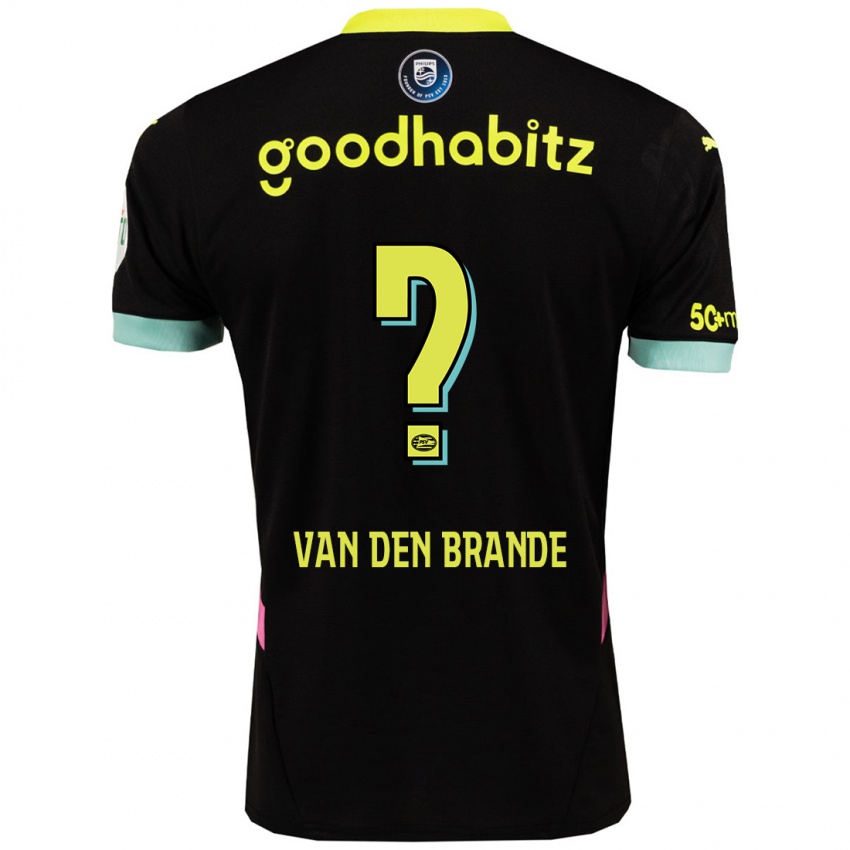 Herren Daan Van Den Brande #0 Schwarz Gelb Auswärtstrikot Trikot 2024/25 T-Shirt