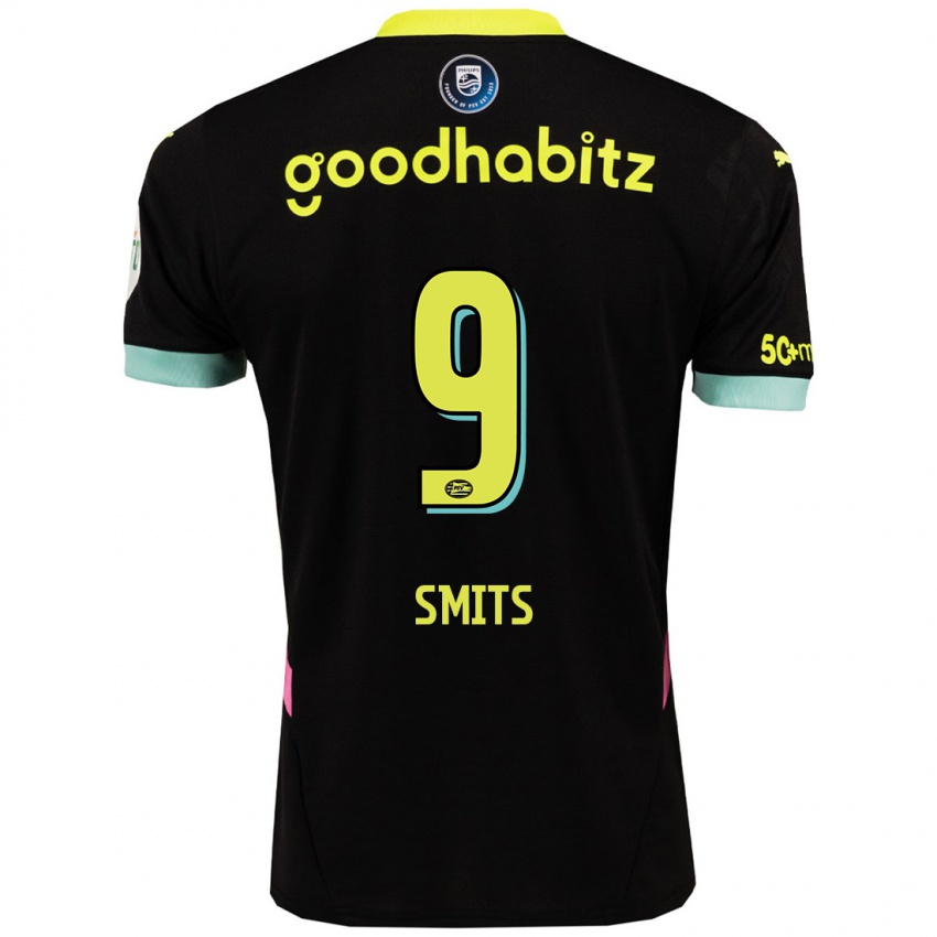 Herren Joelle Smits #9 Schwarz Gelb Auswärtstrikot Trikot 2024/25 T-Shirt